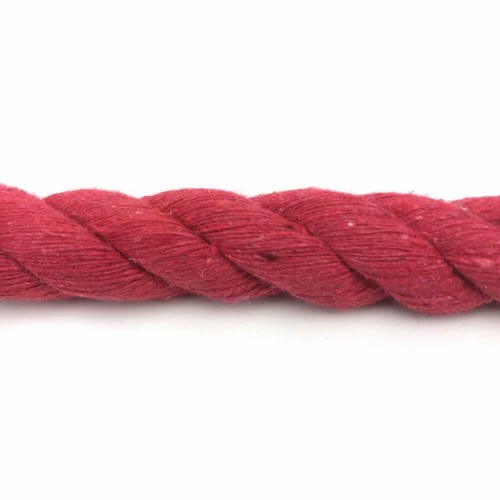 20mm natural red cotton - red, rope