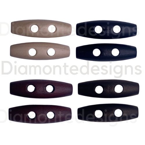 35mm wooden duffle coat toggle - wooden,