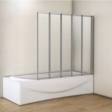 Bath Screen 2/4/5 Fold Bath Shower Screen Glass Door Panel 1400mm Bathtub parts