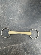 5” / 13cm Nathe Flexible Mullen Mouth Small Loose Ring Bit CHEWED