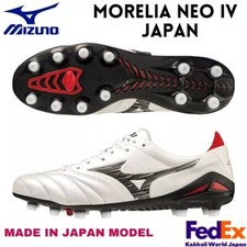 Mizuno Soccer Cleats MORELIA NEO 4 JAPAN Super White Pearl/Black P1GA233009 NEW