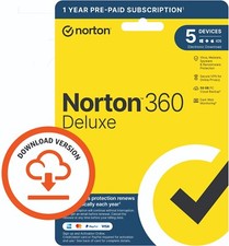 NORTON 360 ANTIVIRUS STANDARD DELUXE PREMIUM 2025 1PC, 3PC, 5PC, 10PC 1 YR EU UK