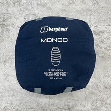 Berghaus Mondo Adult POD Sleeping Bag Navy 3 Seasons Ultra Comfort Camping #63