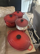 Le Creuset Cast Iron Saucepans Set of 6
