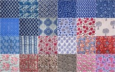 Indian Wooden Hand Block Natural Fabric 100%Pure Cotton Dressmaking Craft Fabric