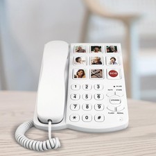 Corded Senior Phone Big Button Handsfree Dialing Conversation Convenient Memory