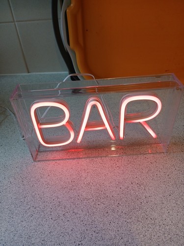 Neon bar sign - neon, red