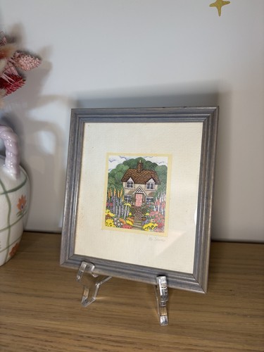 Vintage blue framed miniature - framed,
