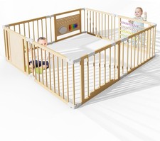Wooden Baby Playpen White