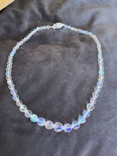 Vintage crystal iridescent