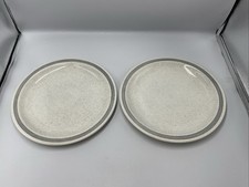2 x Vintage Churchill Galaxy Pattern Grey Speckle 24cm  Dinner Plates (F)