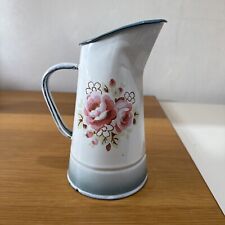 Cath Kidston Enamel Blue/White Floral Jug Country Rose Design 