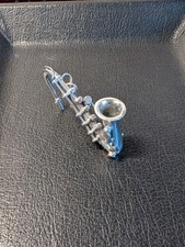 Heavy Sterling Silver Saxophone Pendant/Brooch Hallmarked London