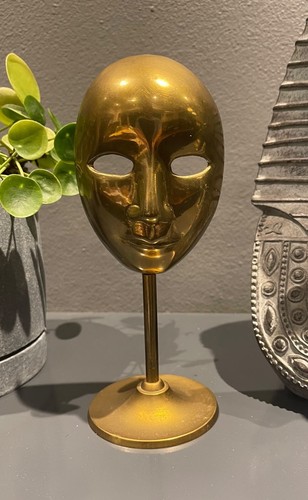 Vintage brass theatre mask - vintage,