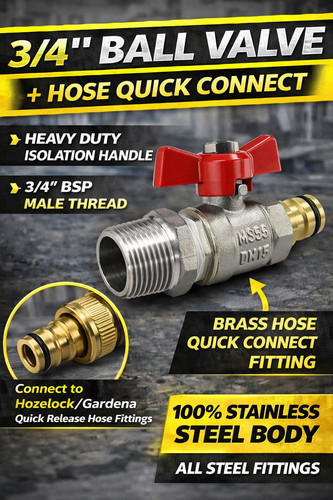 Heavy duty metal tank tap - metal,