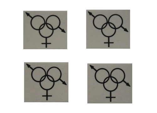 Threesome mfm temporary tattoo - threesome,