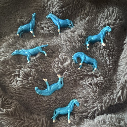 Set blue horse ceramic - of,