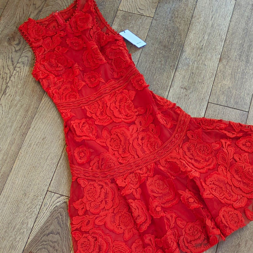Reiss orange floral lace - floral,