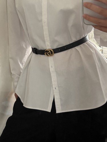 Gucci black leather gold - leather, gg