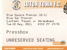 Ticket - Luton Town v Wrexham