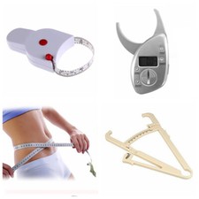 Digital Mechanical Body Fat Calipers Tape Measure Skin Fold Waist Tester Diet