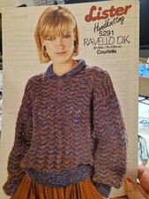 Lister 5291 Knitting Pattern For Lady's Feather & Fan Lace Sweater ~ 30" ~ 40"