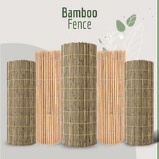 Bamboo Slat Fence Screening Fencing Panel Screen Reed Fence Roll Privacy Garden