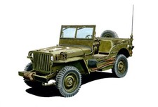 US Military Army WW2 Willys Jeep limited edition print