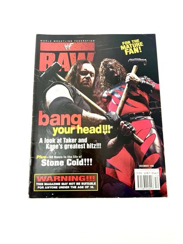 Wwe raw magazine december - magazine, 1998