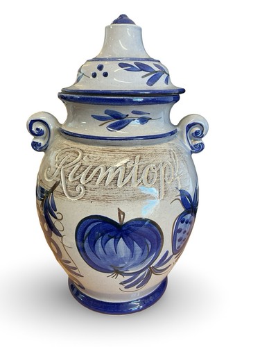 Vintage blue white glazed - white,