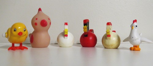 Lot six hen chickens - lot, &