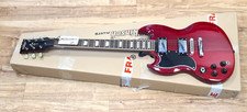 Vintage VS6 ReIssued Electric Guitar ~ Left Hand Cherry Red