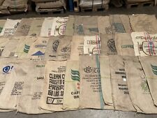 Twenty Five Assorted Coffee Hessian Sacks. Lots of Uses - Best Value. FREEPOST!