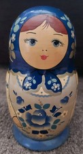 Handmade Nesting set of 7 Wooden Russian Babushka dolls 