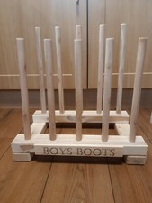 PERSONALISED welly rack wellington wellies wooden rack boot holder shoe storage