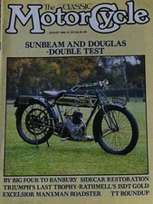  The Classic Motorcycle Magazine  August 1986  Excelsior Manxman,Sunbeam,Triumph
