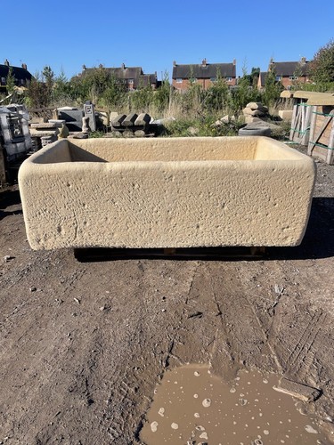 Large cast stone trough - cast,