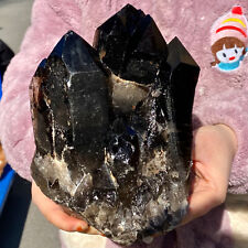 5.62LB  Natural black crystal clusters - rare quartz healing stone specimens