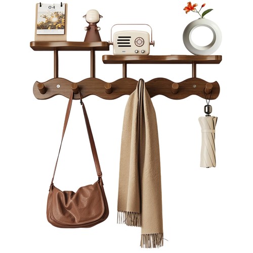 Wall mounted elegant wavy coat - wall-mounted,