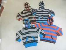 Next Tesco Toddler Boys Thin Knitted Striped Hood Jumpers Bundle x 4 18-24 Mnths