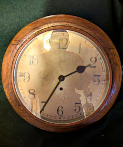 Enfield mahogany wall - wall, clock