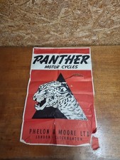 Panther Motor Cycle Original Advertising Poster Motorcycle Cycle Shop
