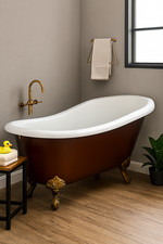 Alexander Matt Copper 1550mm Free Standing Traditional Bath With Clawfeet