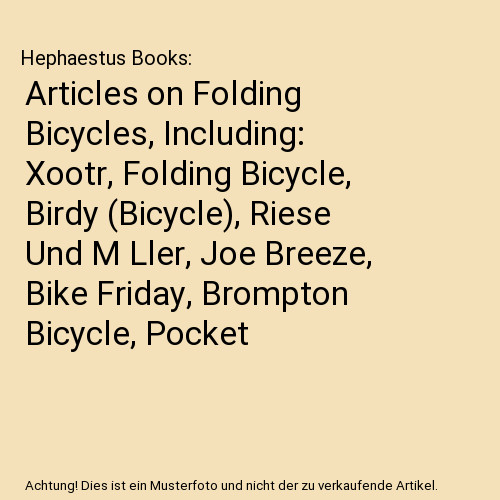 Articles folding bicycles - articles, on