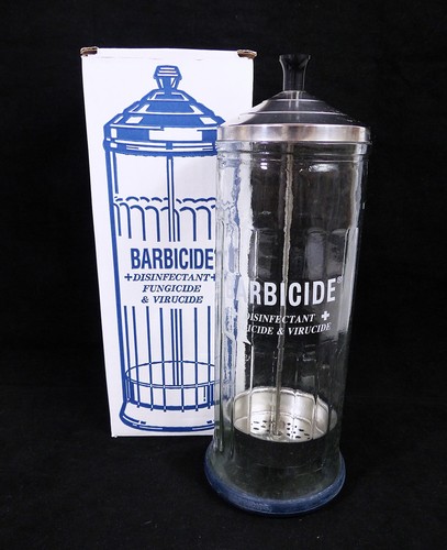 Barbicide barber shop - shop, glass