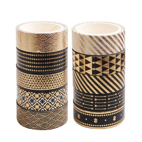 Rolls washi tape set black - washi,
