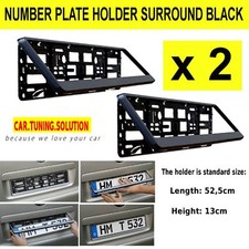 2 x BLACK NUMBER PLATE HOLDER