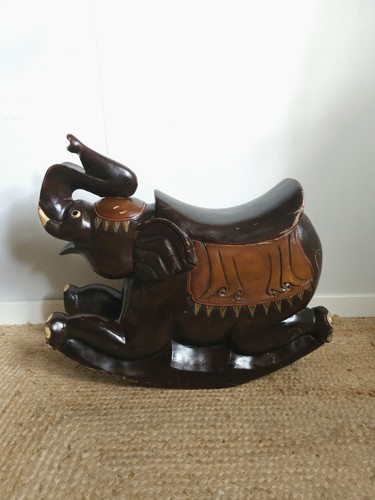 Vintage elephant rocker solid - vintage,