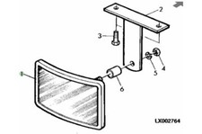 Genuine John Deere Tractor Rear Hitch Mirror AT186760 Forwarder Tractor Loader