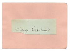 GEORGE COX JNR SUSSEX CCC 1931-1961 EX ARSENAL RARE ORIGINAL AUTOGRAPH CUTTING